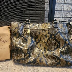 Patricia Nash Metallic Gold and Black Shoulder Bag